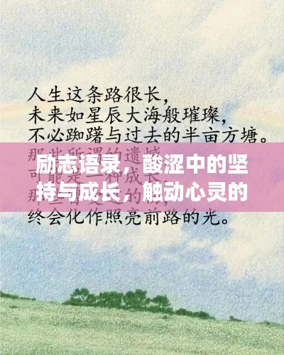 励志语录，酸涩中的坚持与成长，触动心灵的美图欣赏